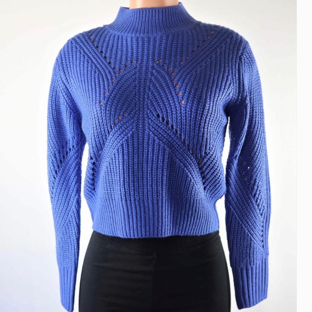 Lace up back sweater
